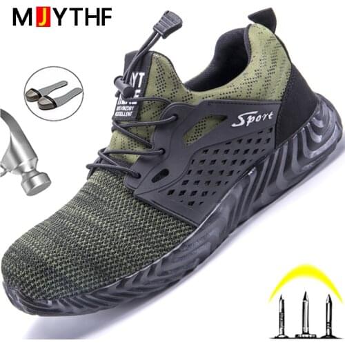 Indestructible Safety Shoes Men And Women Steel Toe Cap Work Safety Boots Puncture-Proof Boots Lightweight Work Shoes Sneakers