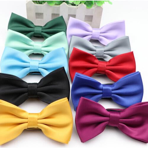 New Solid Color Fashion Bowties Groom Men Formal Colourful Cravat Male Marriage Accessories Design For Wedding Party Daily Wear