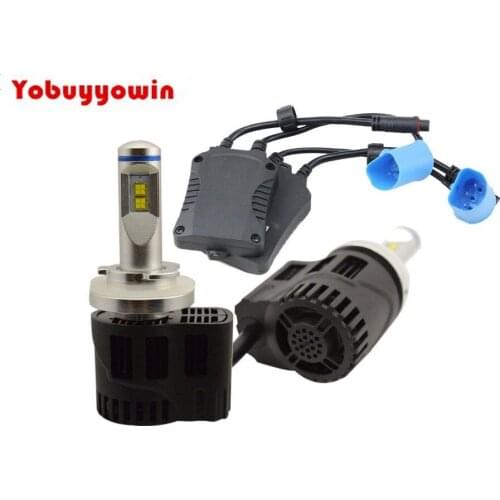 Pair 6000K White Waterproof H15 Hi/Low 55W 11000LM New Powerful LED Head Lamps Lights DRL For Audi BMW Mercedes VW