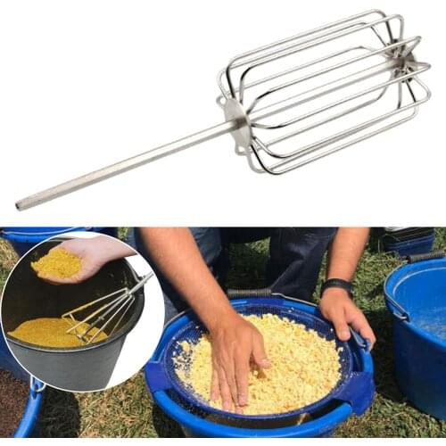 Sturdy Groundbait Mixer Fishing Bait Carp Stainless Steel Whisk 11 Blades Groundbait Mixer Angler Equipment Accessories