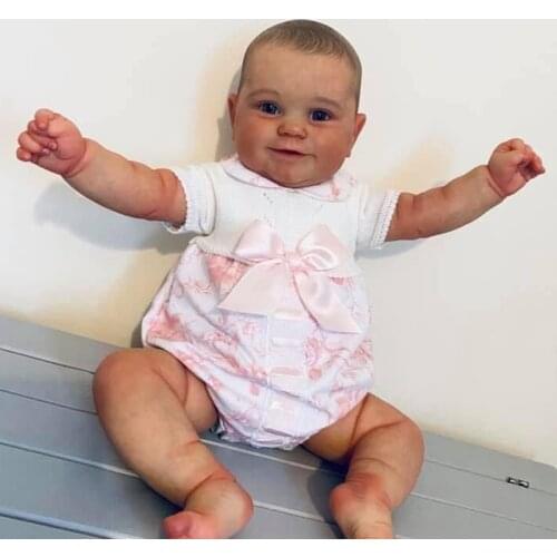 Reborn Doll Realistic Reborn Baby Vinyl silicone dolls gift 20 inch fat face newborn bebe children play house toys