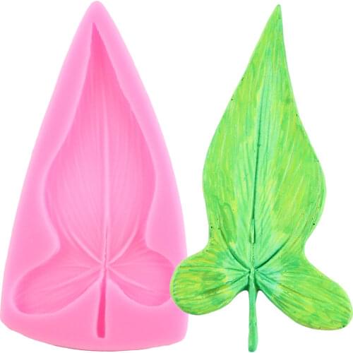 DIY Leaf Silicone Mold Cupcake Topper Fondant Cake Decorating Tools Polymer Clay Candy Resin Molds Chocolate Gumpaste Moulds