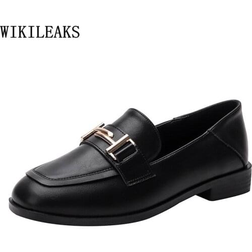 Loafers Women Slip on Shoes for Women Korean Fashion Oxford Shoes for Women Leather Casual Lolita Shoes Low Heels Zapatos Mujer