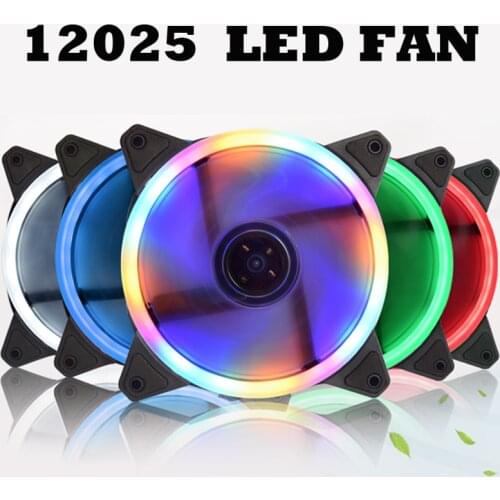 Computer 12cm 120mm LED Fan Water Cooler 120 mm Fan Cool Glare Red Blue Green White Cooler Fan 3pin to 4pin