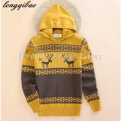 Spring and autumn 100% Cotton boy sweater / European and American fashion Hooded pullovers sweater jacket children / gift
