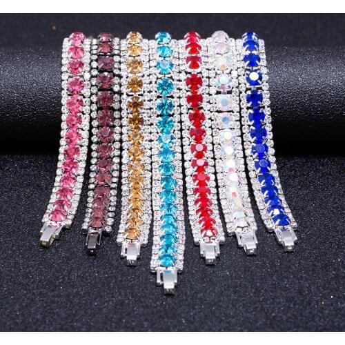 Japanese and Korean version Crystal Jewelry Fashion Bride Full Diamond Bracelet Personality Trend Bracelet Female Gift Jewelry