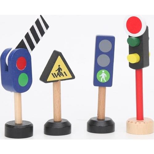 Track Parts Road Light City Traffic Light DIY Accessories Block Bricks Train Tracks Railway model boy toys