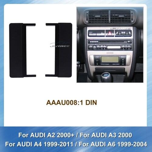 1 Din Car Radio Fascia Audio Frame For AUDI A2 A3 2000+ A4 1999-2011 A6 1999-2004 Car Stereo Frame Panel Installation Kit