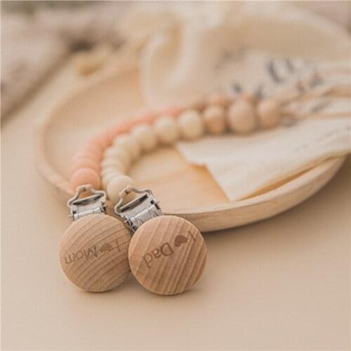 1pcs Baby Pacifier Dummy Nipple Chain Soother Feeder Pacifier Silicone Crochet Beads Food Grade