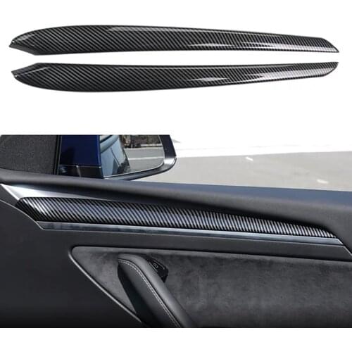 2 Pieces Door Decoration for Tesla Model 3 Carbon Fiber Styling Accessory