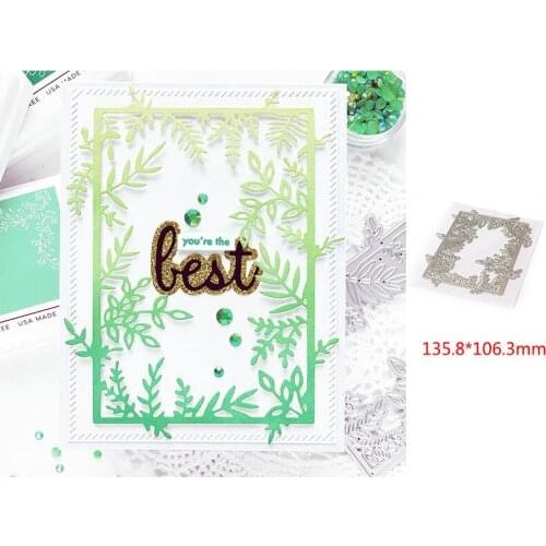 2020 Hot New Leaves Bacground Frame New Metal Cutting Dies For Scrapbooking Craft Die Cut Card Making Embossing Stencil Photo