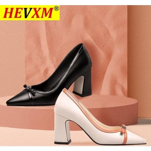 2021 Fashion Woman Sexy High Heels Pointed Toe Square Heel Woman Party Elegant High Heels Comfortable Woman Heel Shoes
