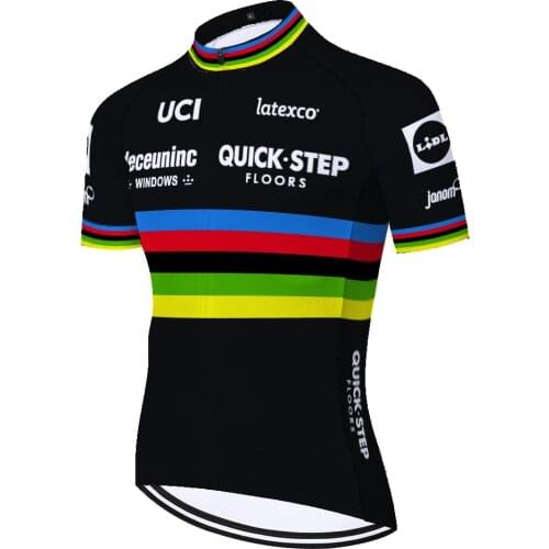 2021 Quick Step Team Cycling Jersey Men Summer Short Sleeve Bike Cycling Clothing Ropa Maillot Ciclismo Racing Bicycle Clothes