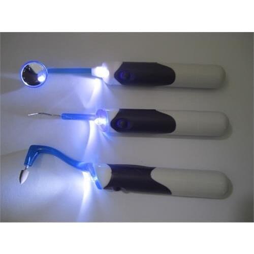 3PCS/Lot Professional Home Oral Dental Hygeian LED Tooth Cleaning Tool Kit Set