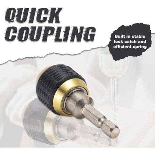 Hexagonal Shank Quick Coupling Hex Self-locking Connecting Rod Drill Bit Holder Coupler Drill Chuck Adapter Power Tool Accessory