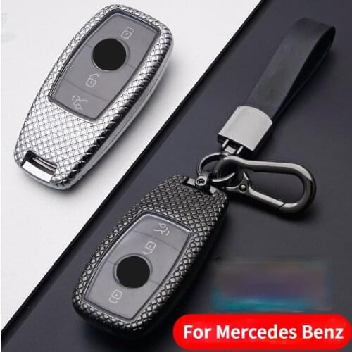 Zinc alloy+TPU Car Key Cover Case Shell Bag Protective for Mercedes Benz 2017 E Class W213 2018 S Class Accessories Car Styling