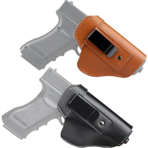 Gun Holster Genuine Leather Tactical IWB Concealed Carry Pistol Clip Case For Glock 17 19 21 22 23 26 43 Sig Sauer P226 P229