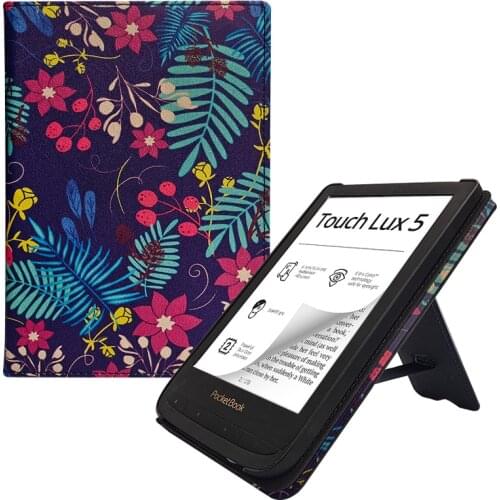 Stand Case for Pocketbook Color/Tonch HD 3/Touch Lux 5/4/Basic Lux 2 (PB606/616/627/628/632/633) with Sleep/Wake / Hand Strap