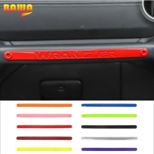BAWA Car Passenger Seat Door Handle Decoration Trim Cover For Jeep Wrangler JL 2018 2019 2020 2021 Accessories For Wrangler