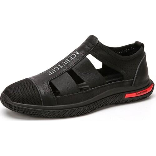 DIGUOLINKEN Men's Leather Sandals