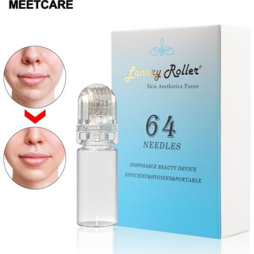 Hydra Roller 64pin Micro Needle Roller for Vial Hyaluronic Acid Serum Microneedle Facial Skin Care Tools Derma Stamp No Liquid