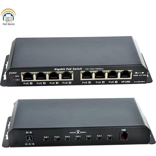 Gigabit PoE Switch PoE Repeater Mode A+B PoE Switch for Ubiquiti passive PoE devices