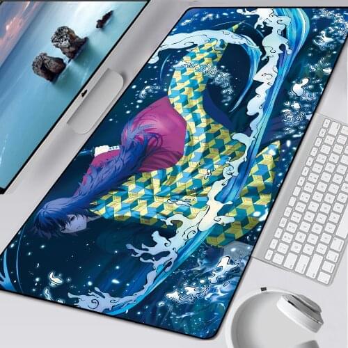 Demon Slayer Mouse Pad Japan Anime Desk Pad L XL XXL Anti-slip Waterproof Gaming Mice Keyboard Pad for PC Laptop Desk Protector