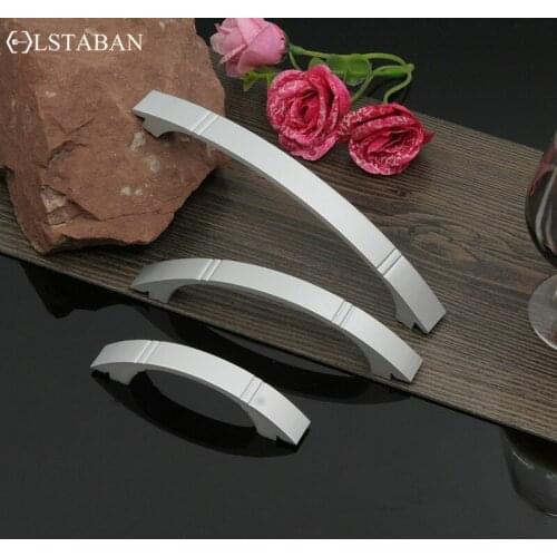 LSTABAN Modern And Simple American Aluminum Alloy Knob Cabinet Drawer Wardrobe Matte Thick Solid Handle Furniture Accessories