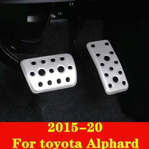 For toyota Alphard 2015-20 car styling cover foot Gas/petrol/oil Brake Rest lamp trim Pedal Interior decoration car Accessories