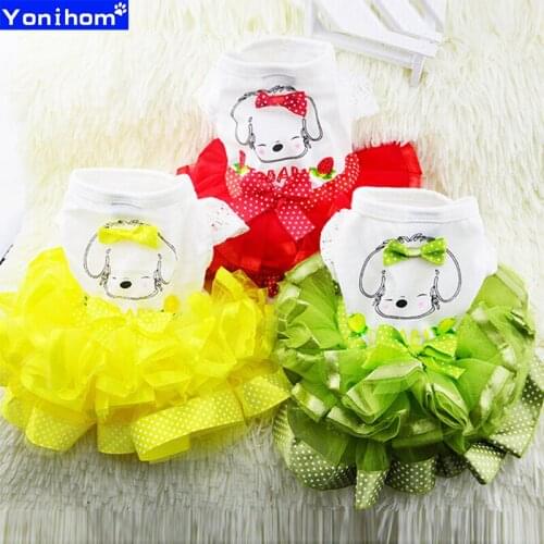 Dog Dress Lovely Cute Wedding Clothes for Dogs Chihuahua Yorkie Summer Dog Dress Wedding Skirt Pet Clothes New 2018 Puppy Dress