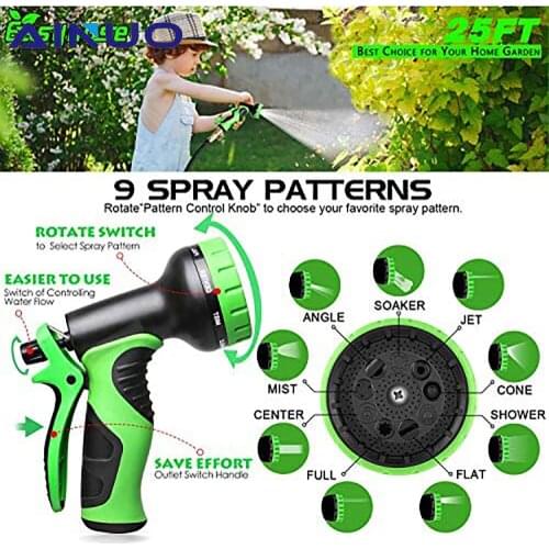 Portable Adjustable Garden Hose High Pressure Gun Sprinkler Nozzle Water Spray Gun Car Wash Hose Garden Home Water Gun Nozzle