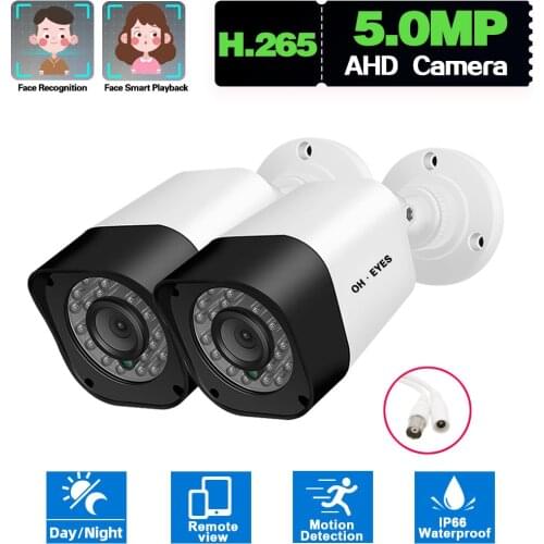 5mp Wired Onvif CCTV Security Analog Camera BNC Outside Waterproof AHD DVR Video Surveillance Bullet Camera System XMEYE H.265