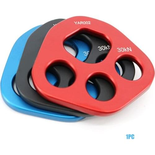 Three Holes Force Divider Climbing Fingerboard Aviation Aluminum Rigging Plate 4 Holes Outdoor Sports Mountaineering Equipment