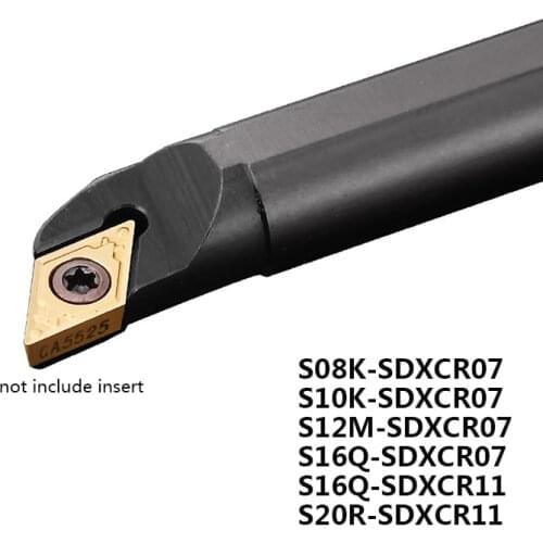1pc S08K S10K S12M S16Q S20R SDXCR07 SDXCR11 CNC Lathe Cutter Tool SDXCR Internal turning tool holder for DCMT Carbide Insert