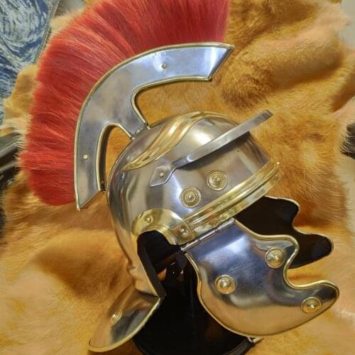 Roman Centurion Helmet Lively wearable Gaul Type G Helmet optio Roman Helmets cosplay mask