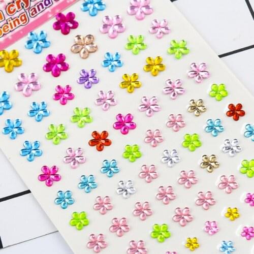 Plum Blossom Acrylic DIY Drill Stickers Kawaii Mobile Phone Decorative Notebooks Accessories Supplies Stationery