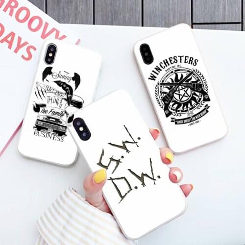 Supernatural Jared Padalecki tv show high quality Phone Case Candy Color for iPhone 6 7 8 11 12 s mini pro X XS XR MAX Plus