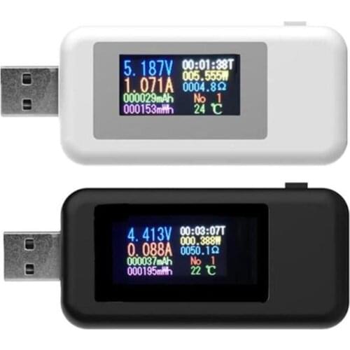 10 in 1 Digital Dispay 4-30V DC USB Tester Current Voltage Charger Indicator Power Bank Battery Capacity Volt Meter Detector
