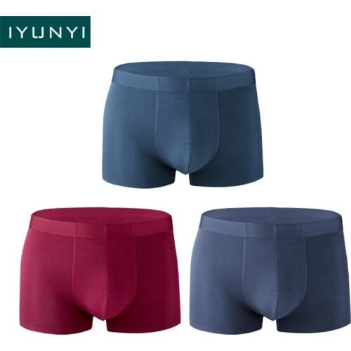 IYUNYI High Quality Underwear Men Boxers Modal Underwear Panties Comfortable Breathable Underpants Male Boxer Soft Shorts