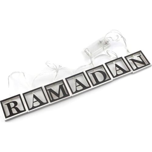 Eid Mubarak Decoration LED String Light Night Lamp Hanging Ramadan Islamic Party