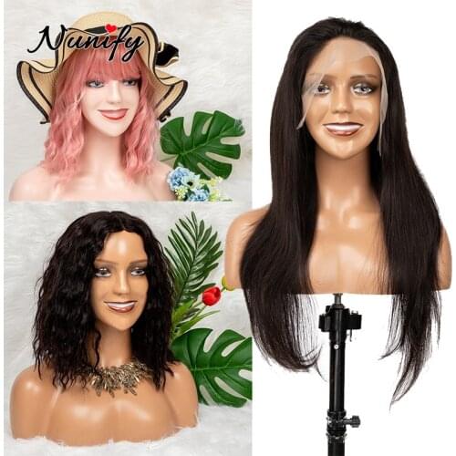 Nunify Female Firberglass Mannequin Head Model With Shoulders For Wig Display Mannequin Head With Bottom Stand Eyelashes