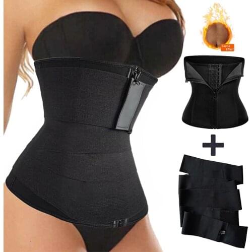 YAGIMI Women Waist Trainer Slim Body Shaper Suit Neoprene Tummy Control Shapewear Fajas Underbust Corset Lose Weight Sweat Belt