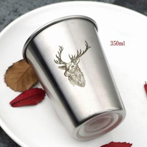 Practical Nordic Simple Industrial Style Flamingo Stainless Steel Beer Cold Water Toothbrush Couple Cup Stainless Steel Cup