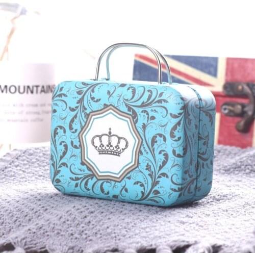 10 pc/lot European Style Retro Suitcase Storage Tin Boxes for Candy ,Coin ,Earphone Line,Ornaments,Metal Iron Case