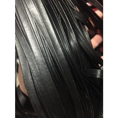 100m 10mm Black Pu Faux Leather Cord Flat lether Soft Cord Faux Pu Lace Beading String Ribbon Cowhide Bracelet Necklace Crafts