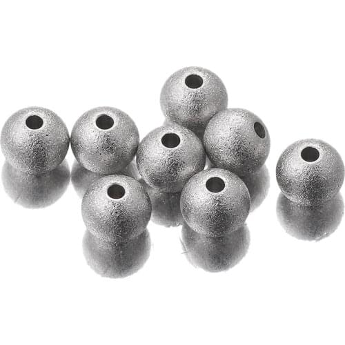 20pcs Lot 4 6 8 10mm Stainless Steel Matte Spacer Beads Round Seed for Necklace Bracelet Jewelry Making Accessories Waist