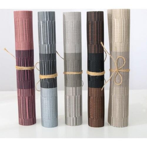 4Pcs PVC Washable Placemats for Dining Table Mat Non-slip Placemat Set Table Place Mat Kitchen Accessories Cup Coaster Wine Pad