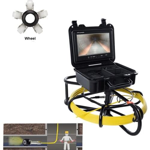 9 inch Drain Pipe Sewer Pipeline Inspection Camera Video Snake 23MM Camera Head Waterproof Pipe Endoscope Cleaner System