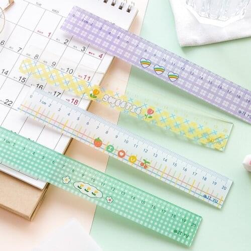 Mohamm 1PCS Ruler Gewu Acrylic Creative School Student Stationery