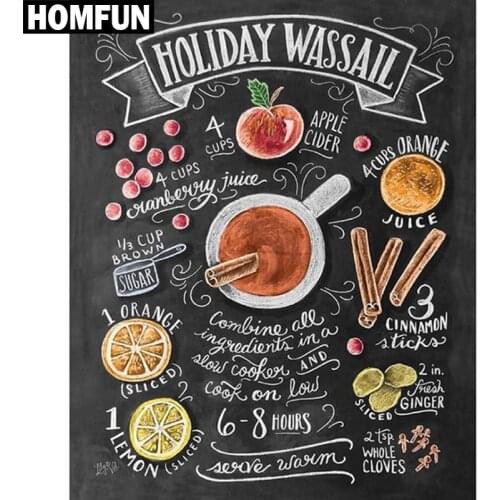 HOMFUN Full Square/Round Drill 5D DIY Diamond Painting "Holiday Wassail" Embroidery Cross Stitch 5D Home Decor Gift A06293
